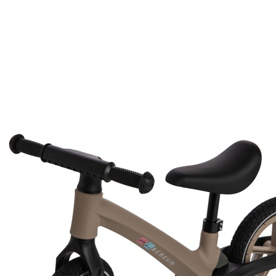 Bicicletă fără pedale Bebego Aero cu roți gonflabile, gri-bej