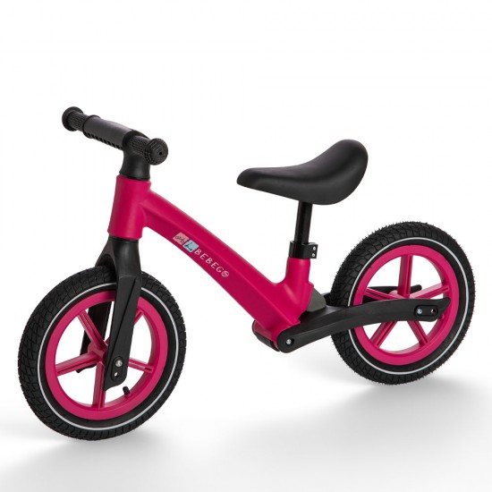 Bicicletă fără pedale Bebego Aero cu roți gonflabile, roz