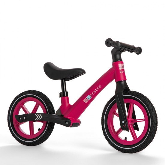 Bicicletă fără pedale Bebego Aero cu roți gonflabile, roz