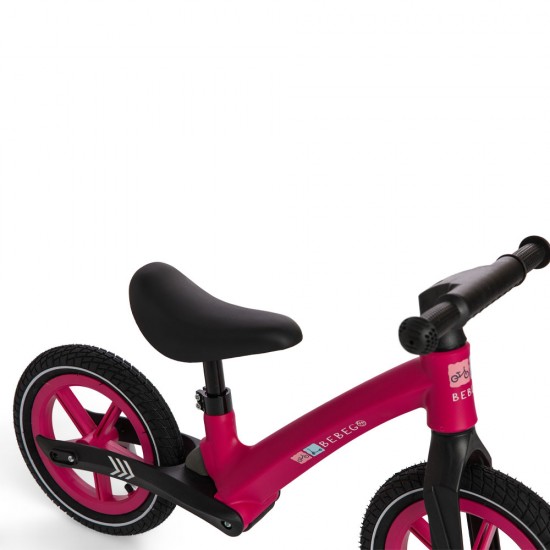 Bicicletă fără pedale Bebego Aero cu roți gonflabile, roz