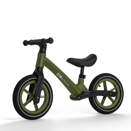 Bicicletă fără pedale Bebego Aero cu roți gonflabile, verde