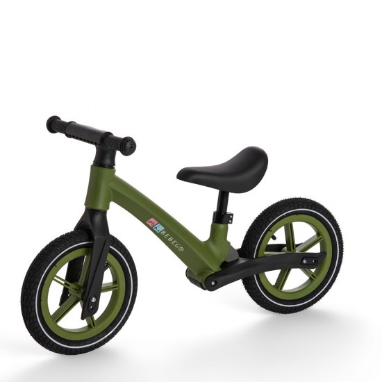 Bicicletă fără pedale Bebego Aero cu roți gonflabile, verde