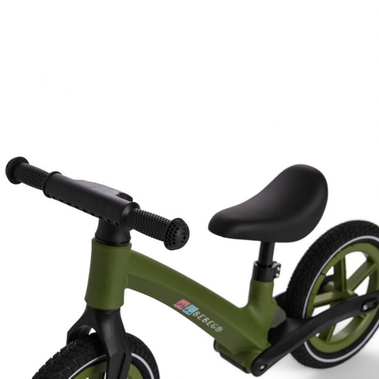 Bicicletă fără pedale Bebego Aero cu roți gonflabile, verde