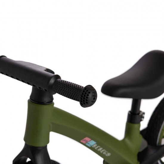 Bicicletă fără pedale Bebego Aero cu roți gonflabile, verde