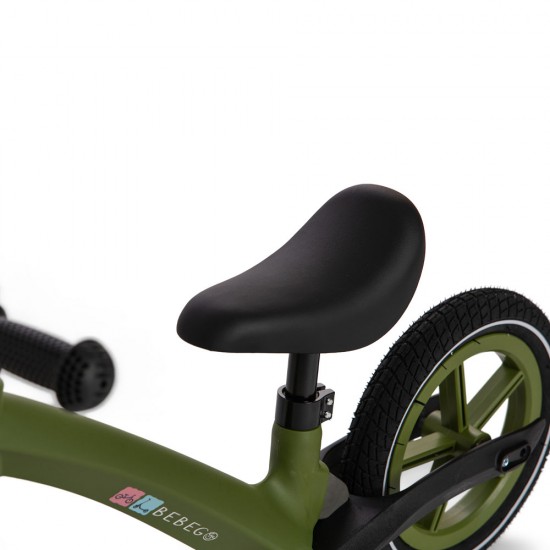 Bicicletă fără pedale Bebego Aero cu roți gonflabile, verde