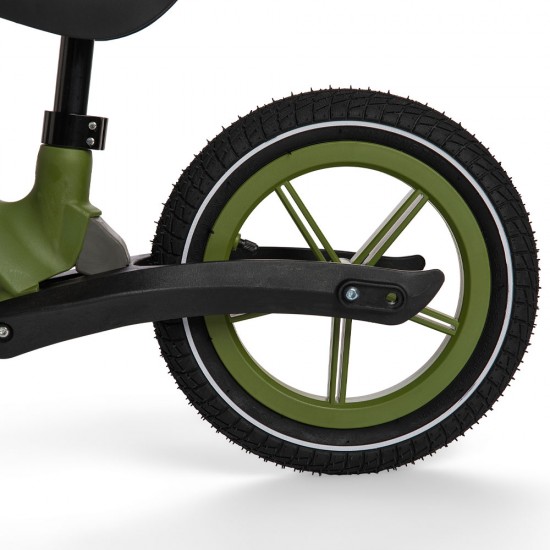 Bicicletă fără pedale Bebego Aero cu roți gonflabile, verde