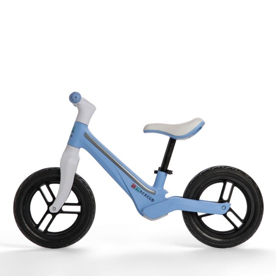 Bicicletă fără pedale Bebego Lumino cu LED, albastru deschis