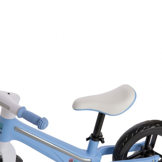 Bicicletă fără pedale Bebego Lumino cu LED, albastru deschis