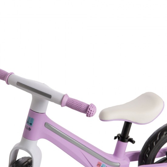 Bicicletă fără pedale Bebego Lumino cu LED, roz