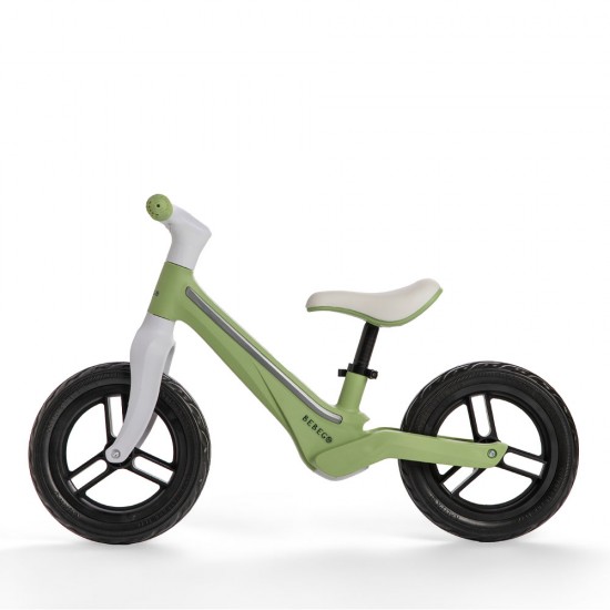 Bicicletă fără pedale Bebego Lumino cu LED, verde