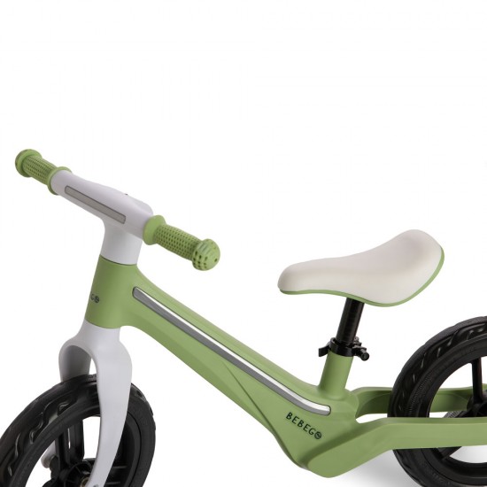 Bicicletă fără pedale Bebego Lumino cu LED, verde