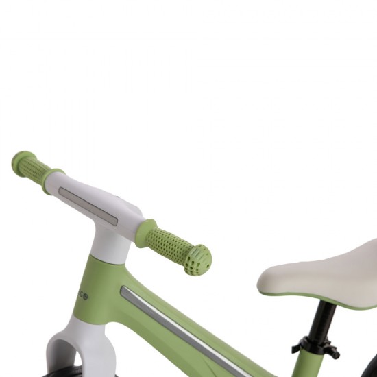 Bicicletă fără pedale Bebego Lumino cu LED, verde