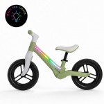 Bicicletă fără pedale Bebego Lumino cu LED, verde