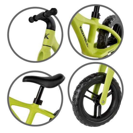 Bicicletă fără pedale Kidwell Jogo, Lime