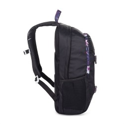 Ghiozdan și rucsac ergonomic pentru fete, negru – violet, OXY ZERO FLOWERS