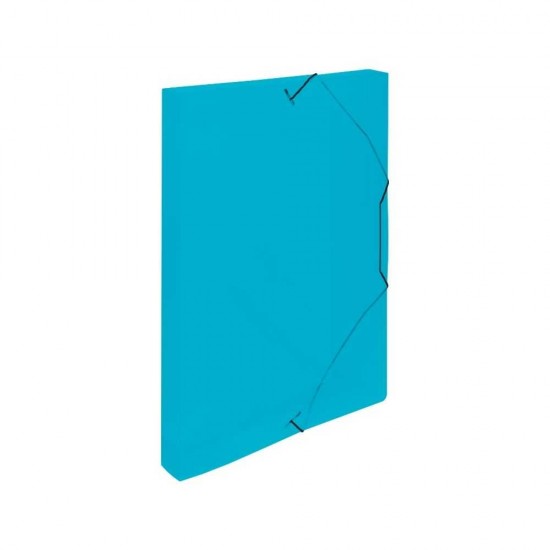 Mapă din plastic cu elastic,  dimensiunea A4,  3cm – albastru