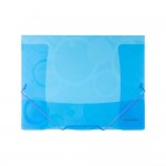 Mapă plastic cu elastic NEO COLORI, dimensiune A4, albastru