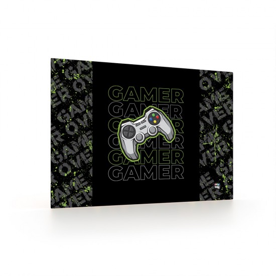 Premium Cool Gamer protecție pentru birou pentru băieți, verde neon – negru, Oxybag