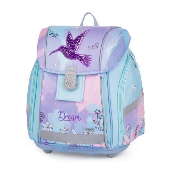 Set de școală: ghiozdan ergonomic, penar și sac de sport pentru fete, 3 piese - PREMIUM LIGHT Colibri Dream, Oxybag