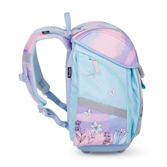 Set de școală: ghiozdan ergonomic, penar și sac de sport pentru fete, 3 piese - PREMIUM LIGHT Colibri Dream, Oxybag