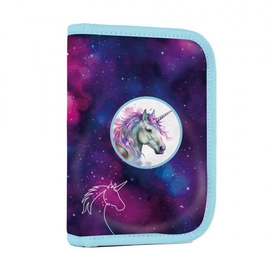 Set școală pentru copii: ghiozdan, rucsac, penar - model OXY GO cer de unicorn