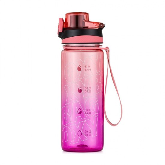 Sticlă apă, 800ML - OXY LIFE Ombre Rose