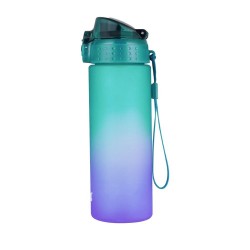 Sticlă de apă, 600 ml - OXY CLICK OMBRE VIOLET-GREEN