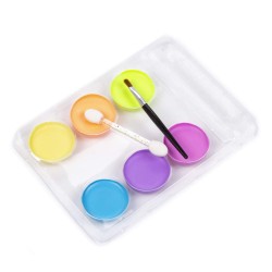 Set vopsea de pictat pe față Kidea, 6 culori pastel