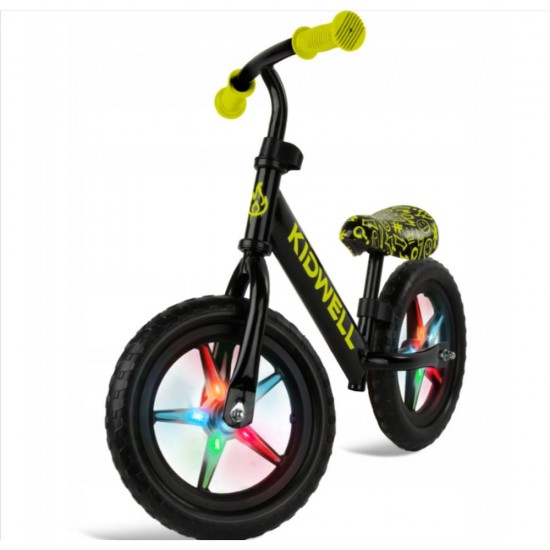 Bicicletă fără pedale Kidwell Rebel led, Neon Yellow