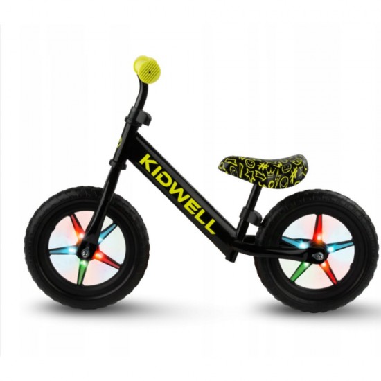 Bicicletă fără pedale Kidwell Rebel led, Neon Yellow