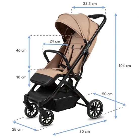 Cărucior sport compact Kidwell Colmer UP,  Bej