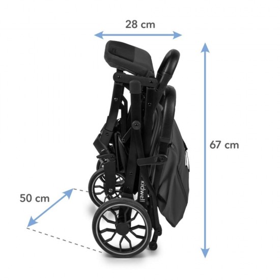 Cărucior sport compact Kidwell Colmer UP,  Gri