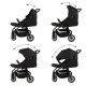 Cărucior sport compact Kidwell Enzo, negru