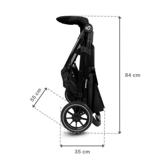 Cărucior sport compact Kidwell Enzo, negru