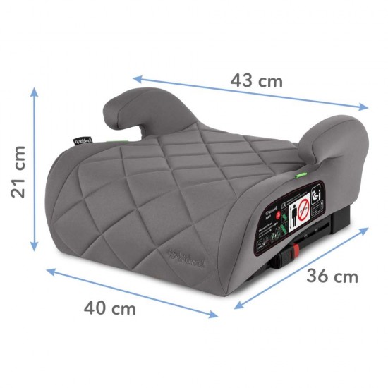 Înălțător Auto cu ISOFIX i-Size pentru Copii  - Kidwell remo, gri