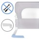 Protecție laterală pat, Cori GRAY 150 cm, înălțime reglabilă 50-65 cm, cu plasă respirabilă și un buzunar