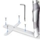 Protecție laterală pat, Cori GRAY 150 cm, înălțime reglabilă 50-65 cm, cu plasă respirabilă și un buzunar