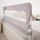 Protecție laterală pat, Cori GRAY 150 cm, înălțime reglabilă 50-65 cm, cu plasă respirabilă și un buzunar