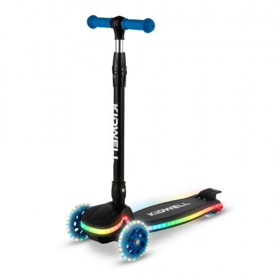 Trotinetă copii cu 3 roți, Kidwell Lumo Led Blue