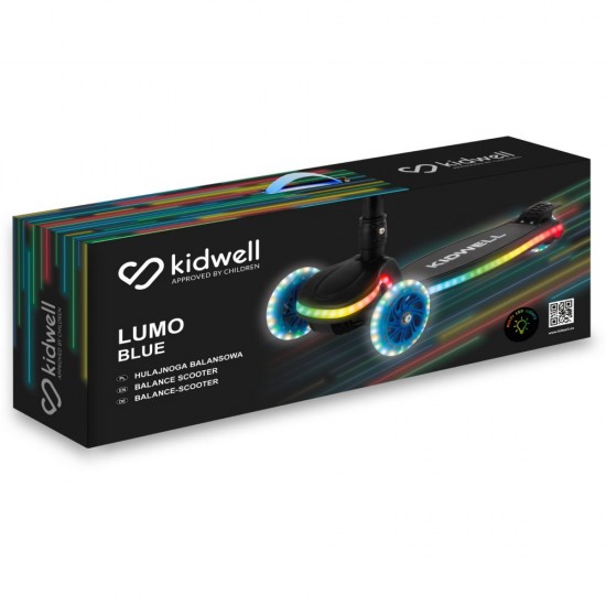 Trotinetă copii cu 3 roți, Kidwell Lumo Led Blue