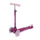 Trotinetă copii cu 3 roți, Kidwell Uno Glitter pink LED