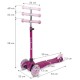 Trotinetă copii cu 3 roți, Kidwell Uno Glitter pink LED