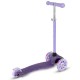 Trotinetă copii cu 3 roți, Kidwell Uno Glitter violet LED