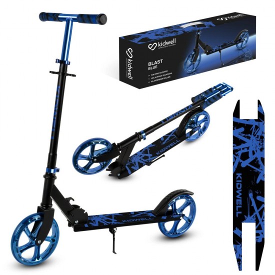 Trotinetă pliabilă cu două roți din aluminiu, Kidwell Blast Blue