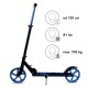 Trotinetă pliabilă cu două roți din aluminiu, Kidwell Blast Blue