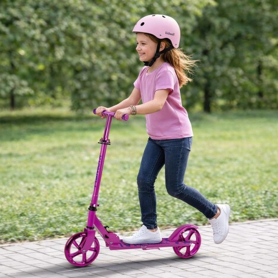 Trotinetă pliabilă cu două roți din aluminiu, Kidwell Blast Dark Pink
