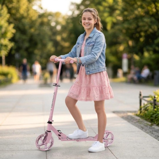 Trotinetă pliabilă cu două roți din aluminiu, Kidwell Blast Light Pink