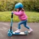 Trotinetă pliabilă pentru copii, cu lumini LED, Kidwell Vento Blue - Silver