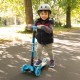 Trotinetă pliabilă pentru copii, cu lumini LED, Kidwell Vento Blue - Silver