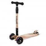 Trotinetă pliabilă pentru copii, cu lumini LED, Kidwell Vento Gold